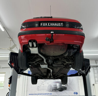 Fox Sportuitlaat Audi 80 Type B4 quattro Audi 80 Type B4 quattro Half uitlaatsysteem vanaf katalysator voor modellen met dubbele katalysator - 2x70 Type 10