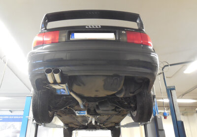 Fox Sportuitlaat Audi 80 Type B4 quattro RS bumper achterdemper - 2x76 Type 10