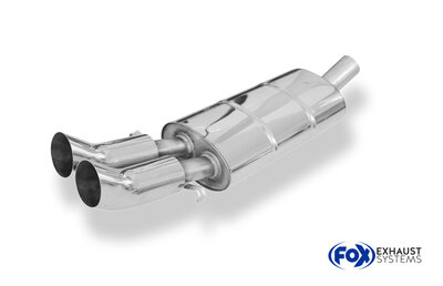 Fox Sportuitlaat Audi 80/90 - Type 89, B3 Sedan/Coup&eacute;/ 80 B4 - Cabriolet Achterdemper - 2x76 Type 18