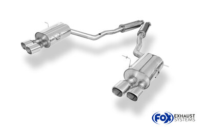 Fox Sportuitlaat BMW E31 850i achterdemper rechts/links en voordemper - 2x93x79 type 70 rechts/links