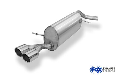 Fox Sportuitlaat Audi A1 8X achterdemper - 2x90 type 16