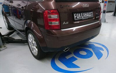 Fox Sportuitlaat Audi A2 - 1.4l - 34l tank achterdemper - 115x85 type 32