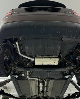 Fox Sportuitlaat Audi A2 - 1.4l - 34l tank half systeem vanaf katalysator - 1x63 type 26 (bestaande uit achter- en voordemper met uitlaatpijp)