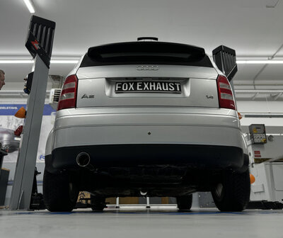Fox Sportuitlaat Audi A2 - 1.6l + 1.4l 42l tank achterdemper - 1x90 type 25