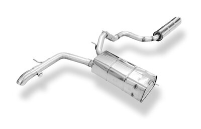 Fox Sportuitlaat Audi A2 - 1.4l 42l tank half systeem vanaf katalysator - 1x63 type 26 (bestaande uit achter- en voordemper met uitlaatpijp)