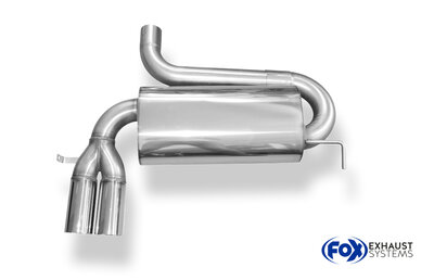 Fox Sportuitlaat Audi S3 Type 8L Achterdemper &Oslash;70mm - 2x76 Type 10