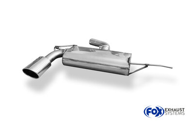 Fox Sportuitlaat Audi A3 - 8P Sportback Achterdemper &Oslash;70mm enkelzijdig - 129x106 Type 32