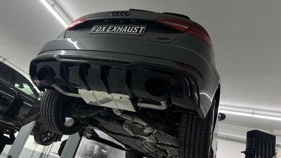 Fox Sportuitlaat Audi A3 - 8V Sportback quattro Facelift Achterdemper Rechts/Links Uitlaat - 160x130 Type 38 Rechts/Links Zwart