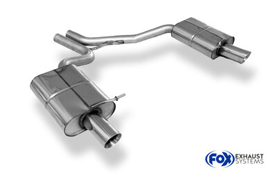 Fox Sportuitlaat Audi A4 Type B6 achterdemper rechts/links - 1x90 Type 25 rechts/links