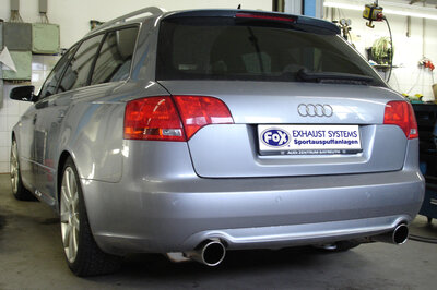 Fox Sportuitlaat Audi A4 Type B7 quattro achterdemper rechts/links &Oslash;63,5 mm - 1x90 Type 16 rechts/links