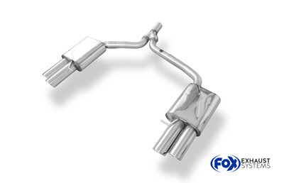 Fox Sportuitlaat Audi A4 B8 Sedan/Avant + S-Line Achterdemper rechts/links dubbele uitlaat - 2x90 Type 17 rechts/links