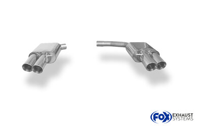 Fox Sportuitlaat Audi A4/A5/S5 quattro - B8/8T Achterdemper rechts/links voor dubbele uitlaat - 2x90 Type 25 rechts/links