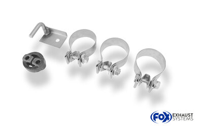 Fox Sportuitlaat Audi A5 8T Coup&eacute; + S-Line achterdemper rechts/links enkele uitlaat incl. Y-adapter pijp &Oslash;65mm binnendiameter - 1x100 type 16 rechts/links