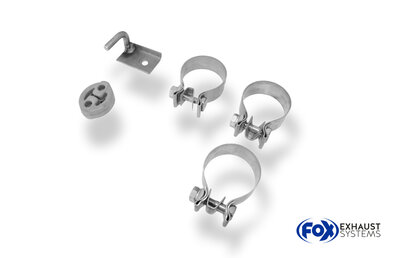Fox Sportuitlaat Audi A5 8T Coup&eacute; + S-Line achterdemper rechts/links dubbele uitlaat incl. Y-adapter pijp &Oslash;55mm binnendiameter - 2x90 type 17 rechts/links