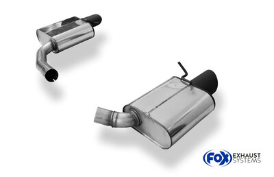 Fox Sportuitlaat Audi A5 B8 Sportback Facelift - RS5-look achterdemper rechts/links - uitlaatpijpen 115x85 rechts/links zwart gespoten