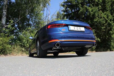 Fox Sportuitlaat Audi A5 quattro B9 Cabriolet achterdemper rechts/links voor enkelpijps uitlaatsysteem - 1x100 type 16 rechts/links