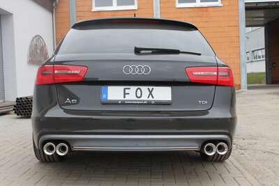 Fox Sportuitlaat Audi A6 4G - 3.0l TFSI Achterdemper rechts/links dubbele uitlaat - 2x90 Type 13 rechts/links