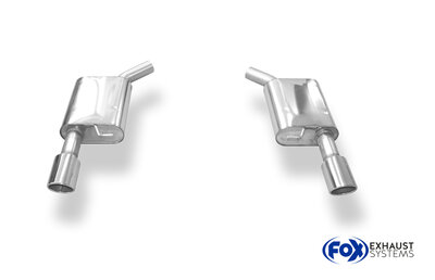 Fox Sportuitlaat Audi A6 4G - 2.0l TFSI + 2.8l FSI Achterdemper rechts/links - 1x100 Type 16 rechts/links