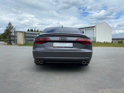 Fox Sportuitlaat Audi S8 Type 4H met uitlaatkleppen, achterdemper rechts/links dubbele doorstroming - 2x100x77 Type 38 rechts/links