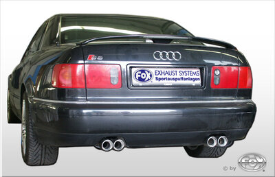 Fox Sportuitlaat Audi A8/S8 Type D2 - zonder trekhaak, achterdemper rechts/links - 2x76 Type 17 rechts/links