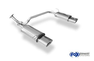 Fox Sportuitlaat Hyundai Accent Type LC Achterdemper rechts/links - 160x80 Type 53 rechts/links