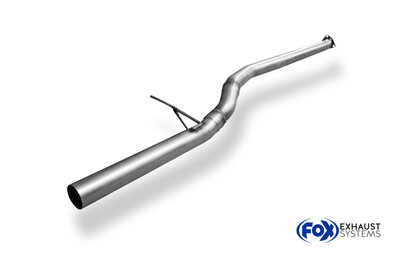 Fox Sportuitlaat Vervangingspijp voor de voordemper van de Honda Accord VII Type CL7/CL9, 2-delig.