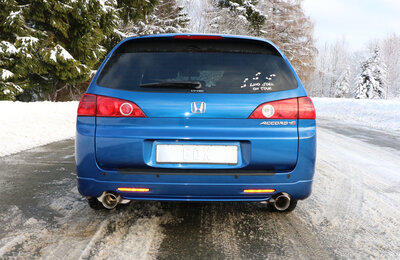Fox Sportuitlaat Honda Accord VII Type CM2 Tourer Achterdemper Rechts/Links Uitlaat - 1x100 Type 25 Rechts/Links