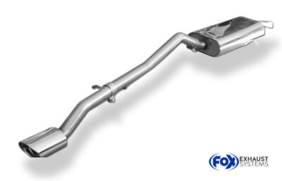 Fox Sportuitlaat Mercedes A-Klasse W169 achterdemper - 115x85 Type 32 - Voor voertuigen met ronde originele uitlaatuitsparing