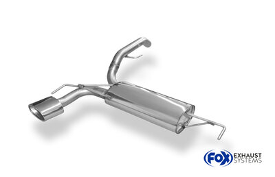 Fox Sportuitlaat Opel Adam S achterdemper, dwars, linker uitgang - 140x90 type 44 links