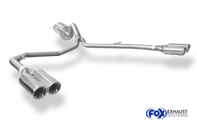 Fox Sportuitlaat VW Amarok 4x4 achterdemper, rechter/linker uitgang - 2x80 Type 17 rechts/links