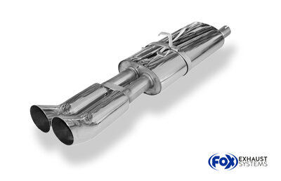 Fox Sportuitlaat Opel Astra F Sedan Achterdemper 1-punts montage - 2x76 Type 18