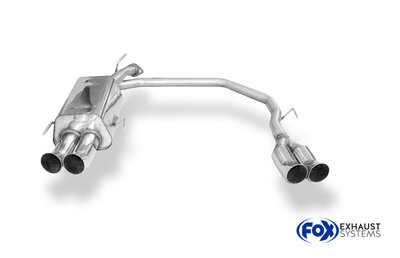 Fox Sportuitlaat Opel Astra G-CC Hatchback Achterdemper Rechts/Links Uitlaat - 2x76 Type 18 Rechts/Links