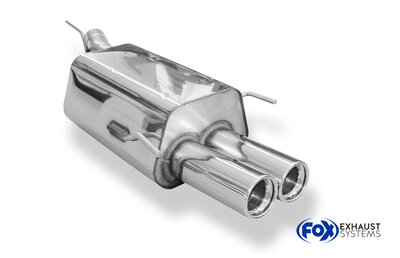 Fox Sportuitlaat Opel Astra G-CC achterdemper &Oslash;60mm - 2x80 Type 13