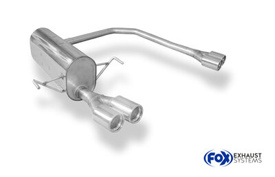 Fox Sportuitlaat Opel Astra H/ Astra H GTC Achterdemper, rechter/linker uitgang - 2x76 Type 13 rechts/links