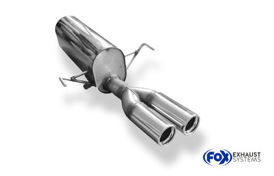 Fox Sportuitlaat Opel Astra H Caravan achterdemper, enkelzijdig - 2x76 Type 13