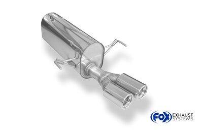 Fox Sportuitlaat Opel Astra H Caravan Turbo Achterdemper &Oslash;63,5 mm - 2x76 Type 13