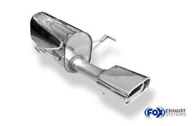 Fox Sportuitlaat Opel Astra H Caravan Turbo Achterdemper &Oslash;63,5 mm - 135x80 Type 53