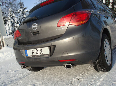 Fox Sportuitlaat Opel Astra J Sedan Achterdemper Dwarsuitlaat Rechts/Links - 135x80 Type 53 Rechts/Links