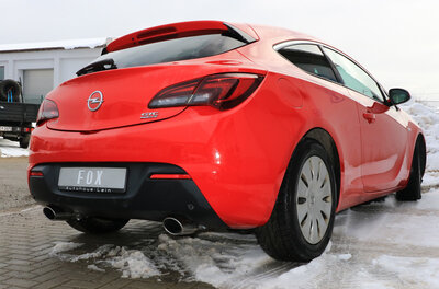 Fox Sportuitlaat Opel Astra J GTC achterdemper, dwarsuitlaat rechts/links - 115x85 type 32 rechts/links