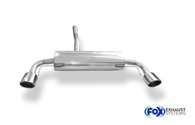 Fox Sportuitlaat Opel Astra K hatchback achterdemper, dwarsuitlaat rechts/links - 129x106 type 32 rechts/links