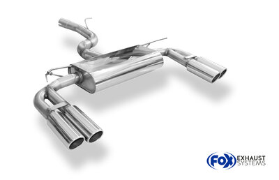 Fox Sportuitlaat Seat Ateca 5FP - 4x4 dwarsgeplaatste achterdemper, uitlaat rechts/links - 2x80 Type 16 rechts/links