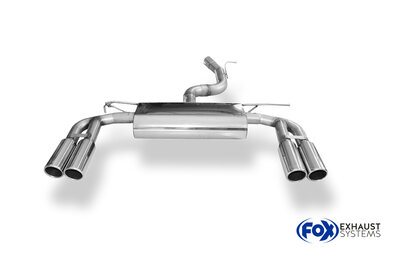 Fox Sportuitlaat Seat Ateca 5FP - 4x4 dwarsgeplaatste achterdemper, uitlaat rechts/links - 2x80 Type 16 rechts/links