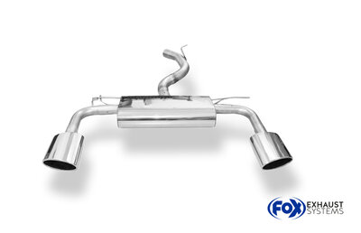 Fox Sportuitlaat Seat Ateca 5FP - 4x4 dwarsgeplaatste achterdemper, uitlaat rechts/links - 160x90 type 38 rechts/links