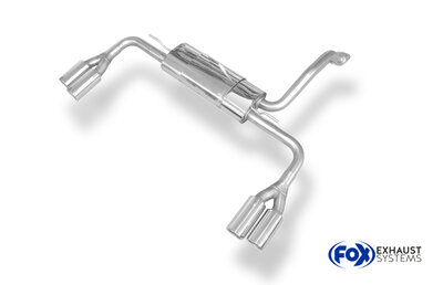 Fox Sportuitlaat Toyota Auris Benzine Achterdemper Rechts/Links - 2x80 Type 13 Rechts/Links