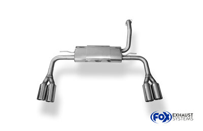 Fox Sportuitlaat Toyota Auris Benzine Achterdemper Rechts/Links - 2x90 Type 13 Rechts/Links