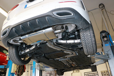 Fox Sportuitlaat Mercedes B-Klasse - 247 Achterdemper dwarsuitgang rechts/links