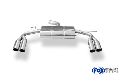 Fox Sportuitlaat VW Beetle 2.0l - 16 (5C) Coup&eacute; &amp; Cabriolet Uitlaatdemper Rechts/Links - 2x80 Type 16 Rechts/Links
