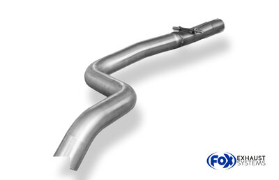 Fox Sportuitlaat Vervangingspijp voor de voordemper van de VW Kever Type 1C/ 9C/ 1Y - Pijpdiameter: 63,5 mm