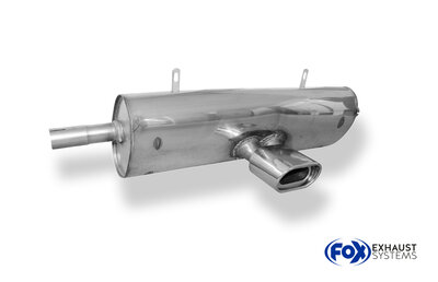 Fox Sportuitlaat Porsche Boxster Type 986 achterdemper - 135x80 Type 53 middenstuk