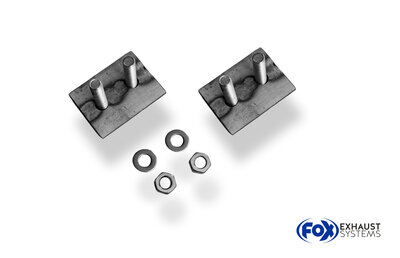 Fox Sportuitlaat Reparatieset voor bevestigingsbeugels van de Porsche Boxster Type 986 (bestaande uit 2 beugels en 4 ringen)
